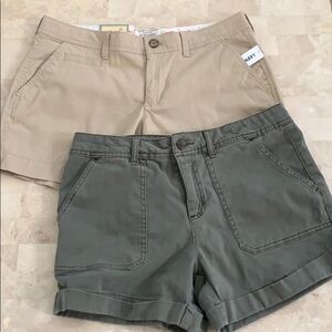 C & C Calif. Green Shorts & Khaki 5” Shorts Size 6